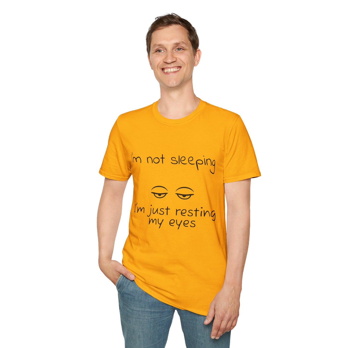 Resting My Eyes” Dad Shirt – Minimal Sleep Mode Tee