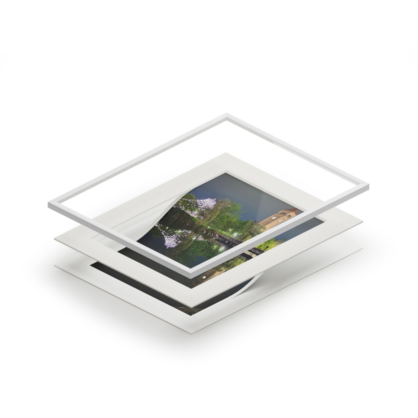 Framed Fine Art Print - Nighttime Reflections, Home Decor, Wall Art, Gift for Art Lovers, Modern Interior Design